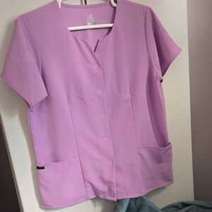 Jockey Light Purple Women's Snap Front Button-Down Shirt